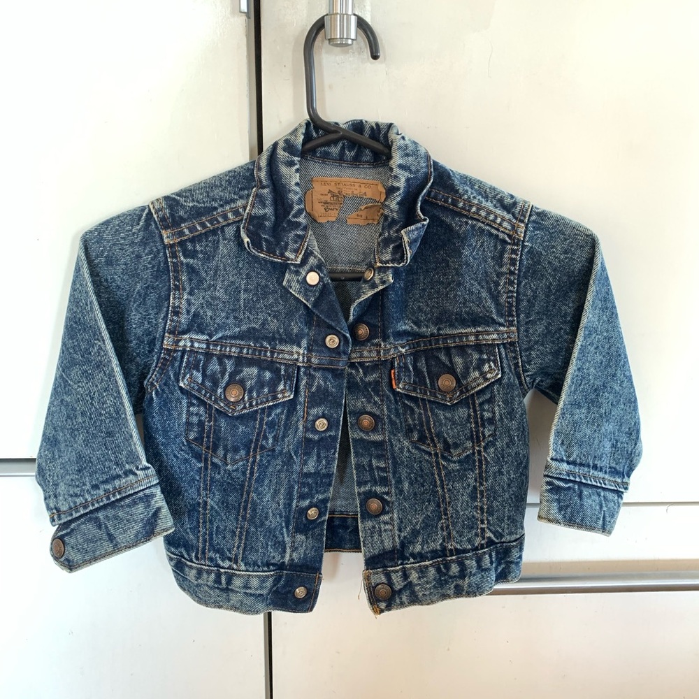 Levi’s Kids Orange tab Acid wash Denim Jacket 4T